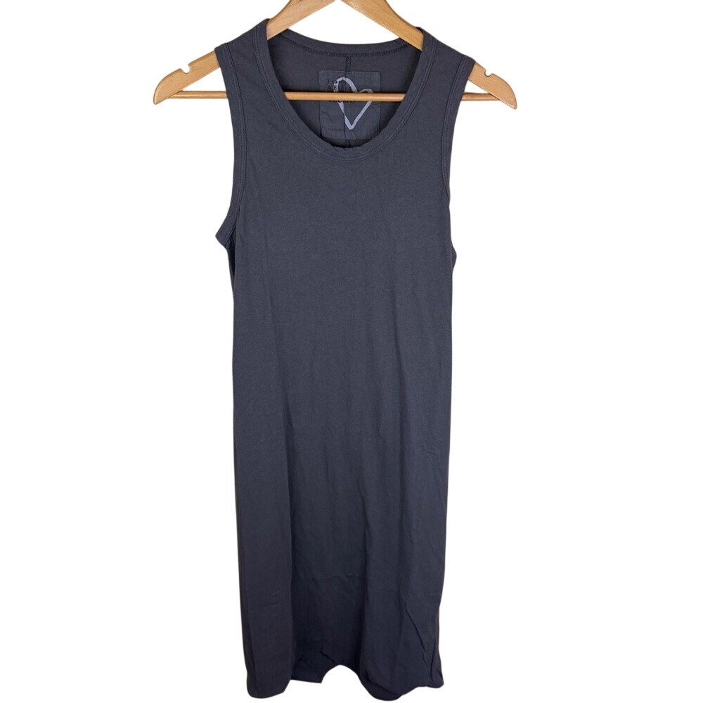 Frank & Eileen Easy Side Slit Tank Dress Dark Grey Size Small Classic Travel